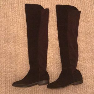 Adorable over the knee suede boots